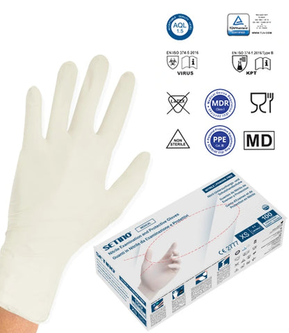 10 doboz NITRIL vizsgáló- és védőkesztyű - púdermentes, 3,5 gramm, fehér