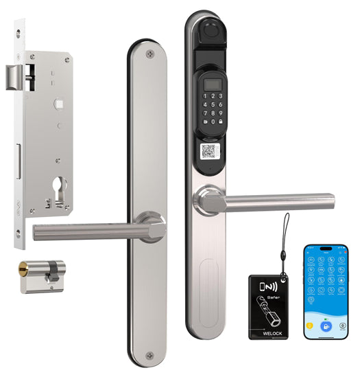 WELOCK Core1KEY30 Okos Ajtózár – Ujjlenyomatos intelligens kilincses zár PIN-kóddal és Bluetooth kapcsolattal